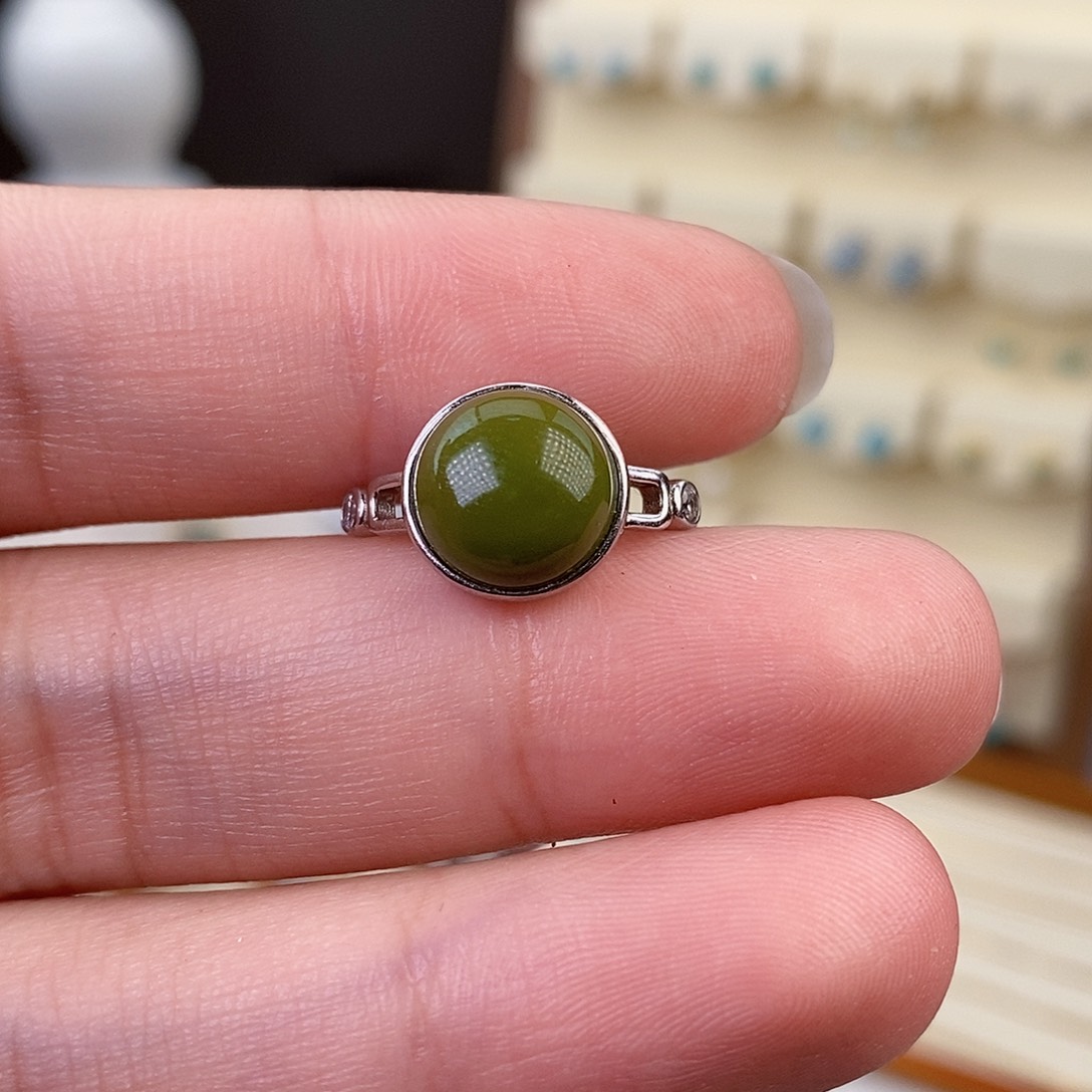 绿松石戒指银S925镶嵌