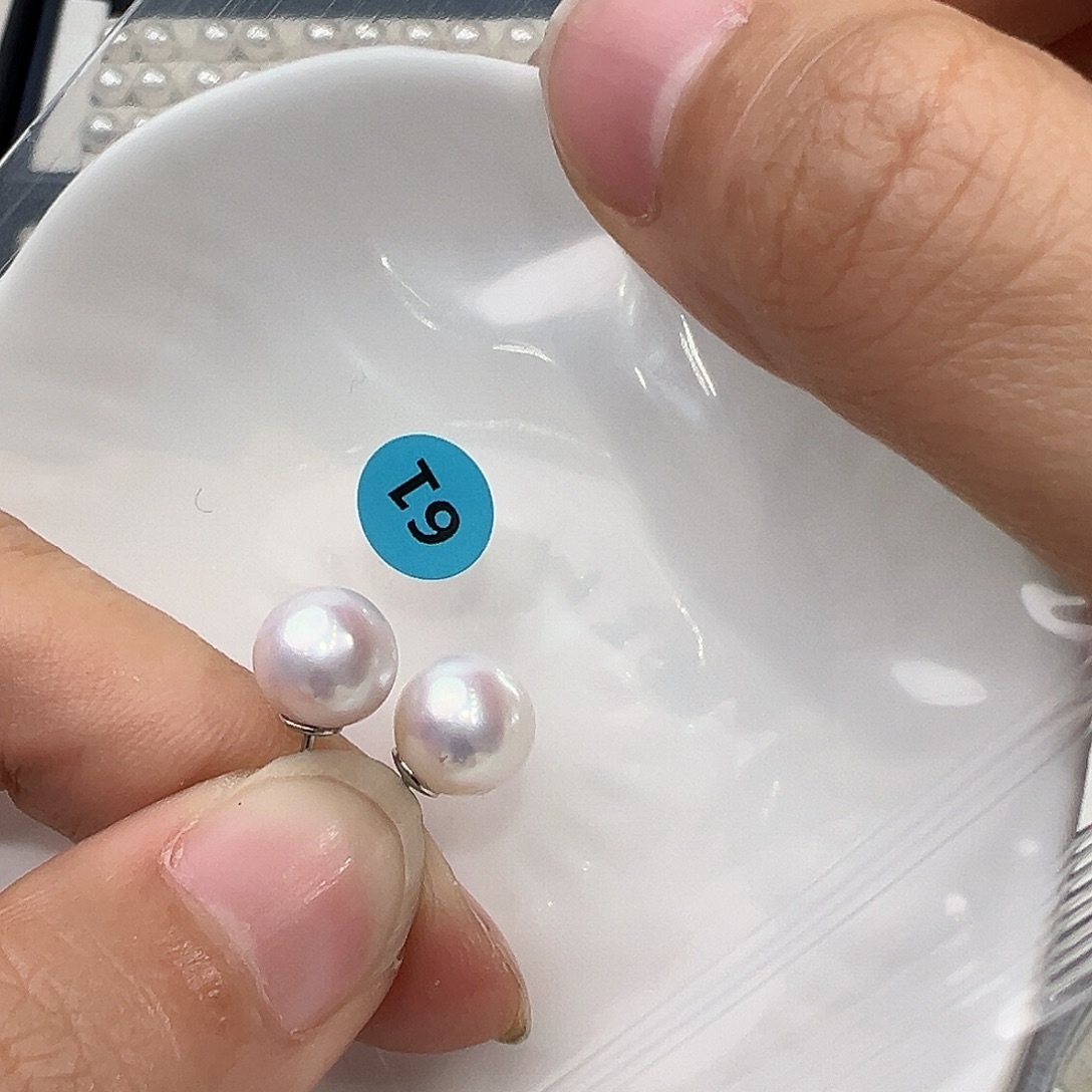 淡水珍珠耳饰银S925镶嵌