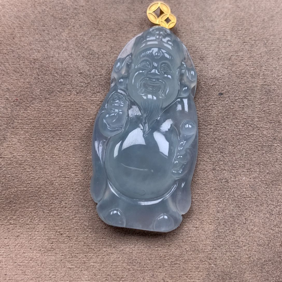 翡翠18K金镶嵌颈饰缅甸翡翠A货