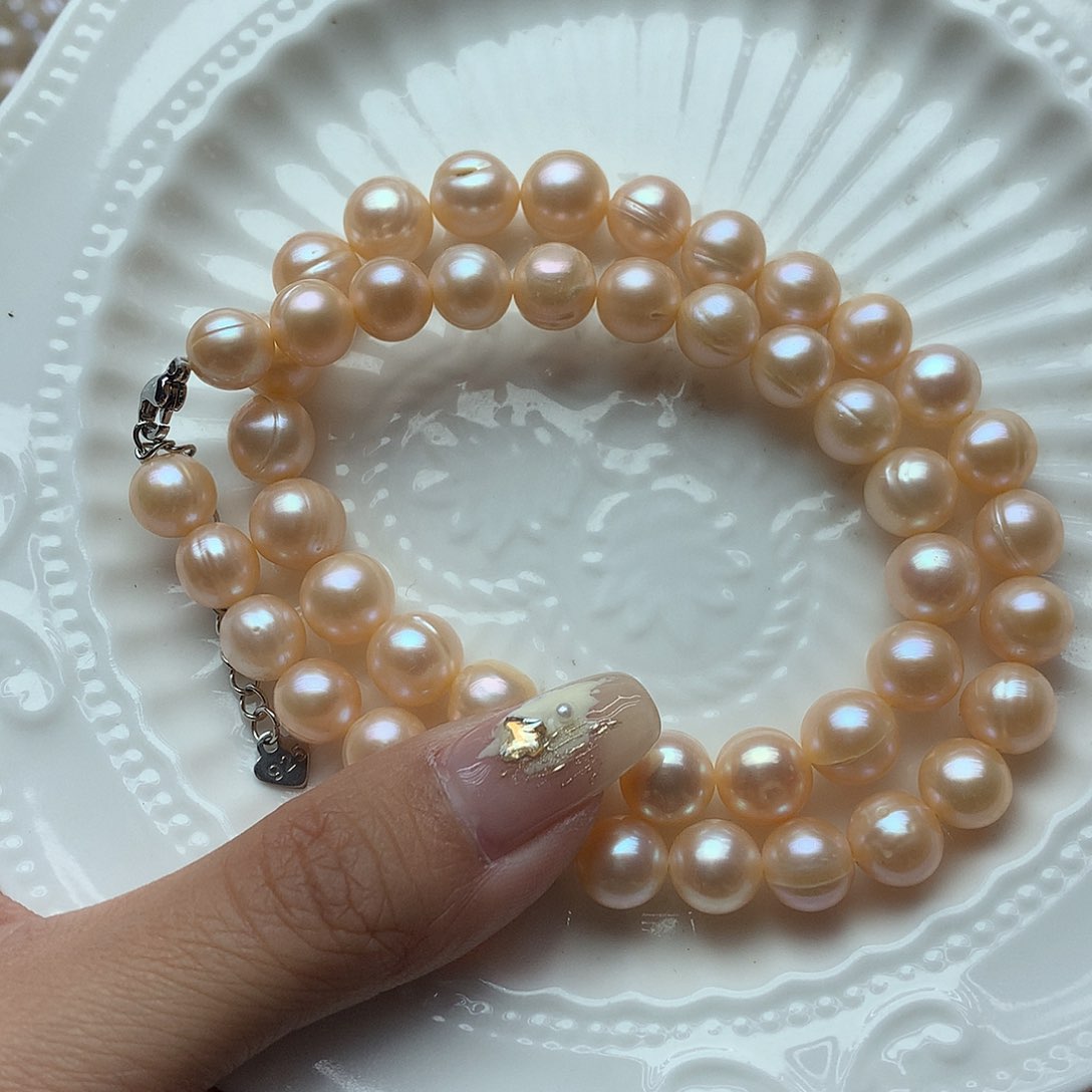 淡水珍珠9-10未镶嵌x12项链