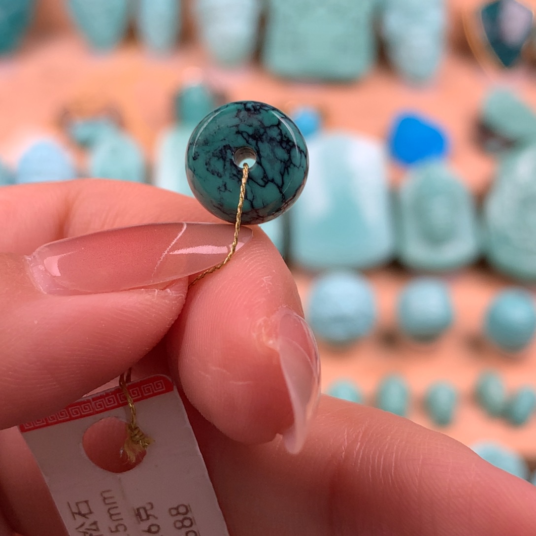 绿松石未镶嵌墩子