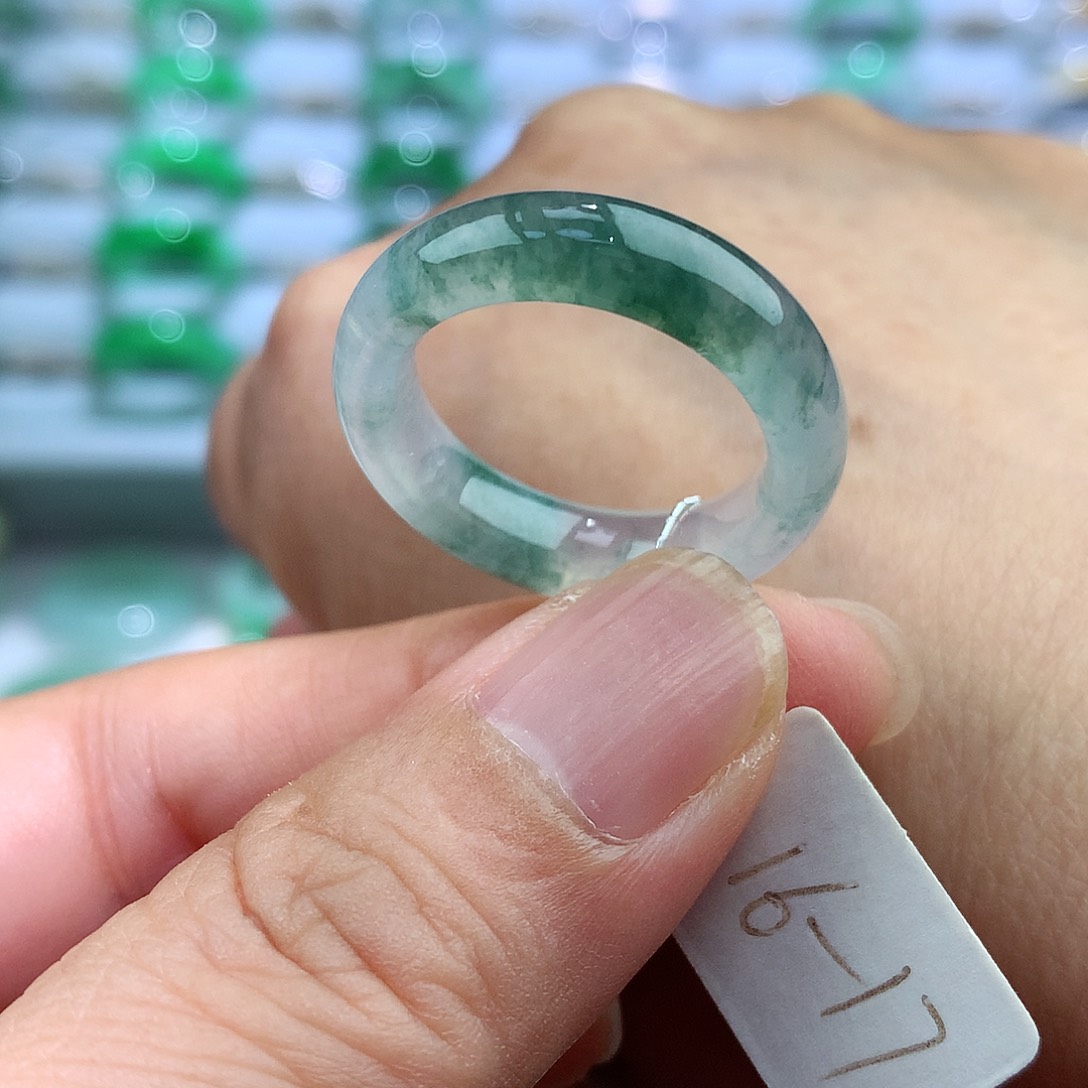 未镶嵌戒指翡翠16-17号