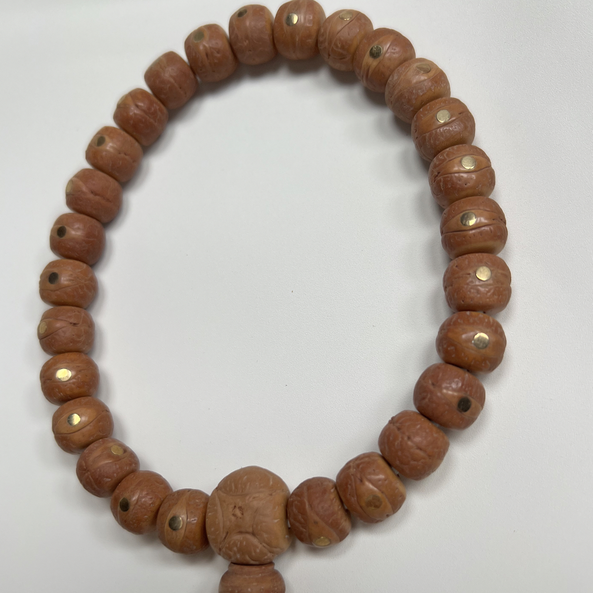 精工藏式镶嵌铜丁红皮油籽11mm