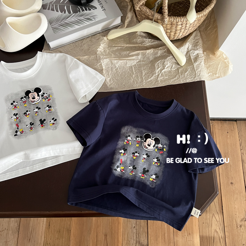 郝叔童品夏季限定新款2025男童时尚百搭网红款短袖T恤潮kkHL52180