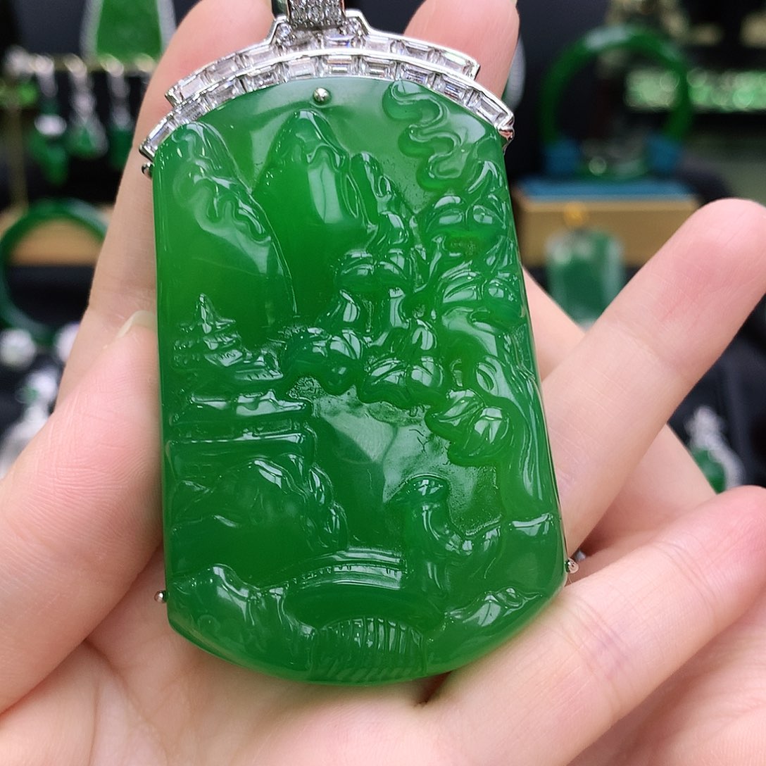 玛瑙/玉髓吊坠银S925镶嵌