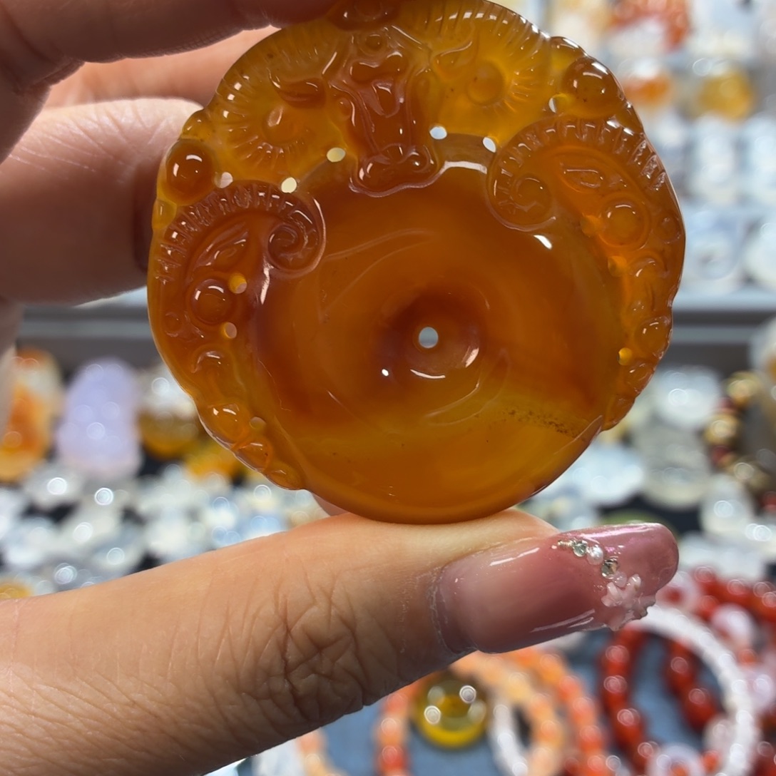 玛瑙/玉髓未镶嵌吊坠(不含链)