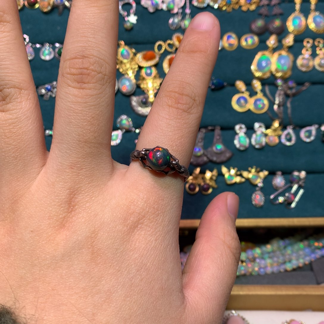 银S925镶嵌欧泊戒指A****g