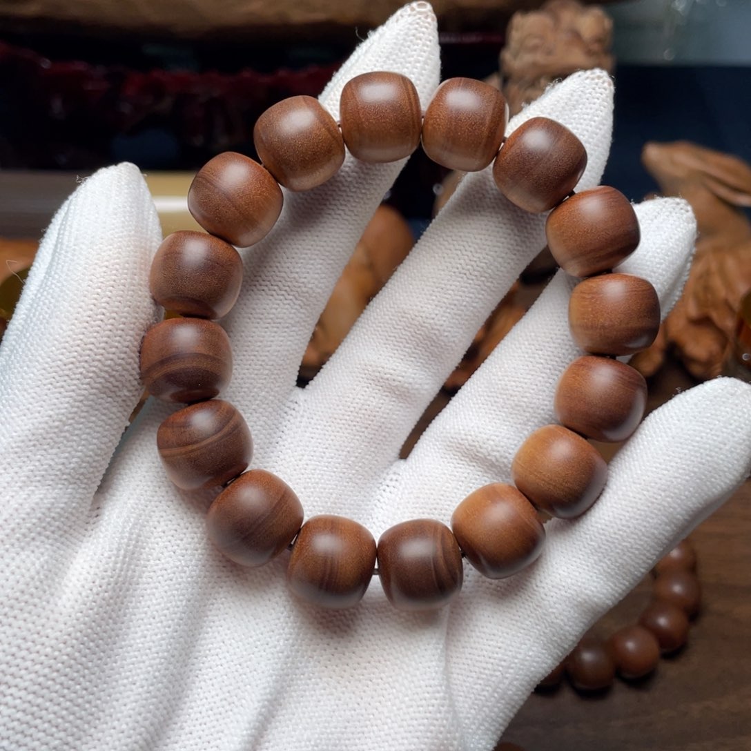 檀香木手串/手链马*发老山1314黑肉横纹单圈