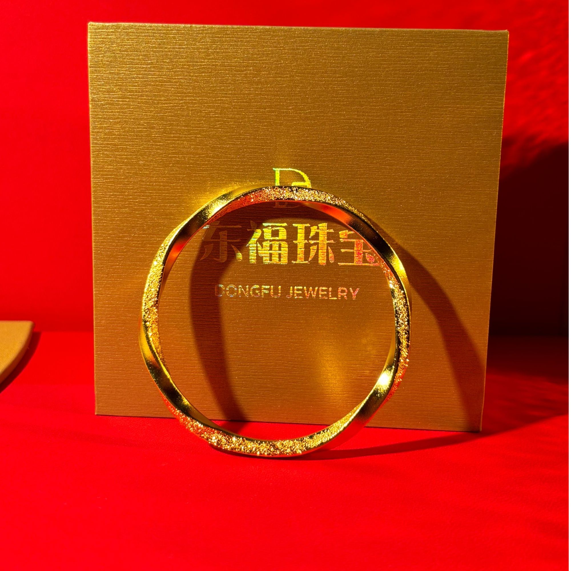 足银手镯 钉砂莫比乌斯手镯气质时尚百搭窄版磨砂精美光面素款