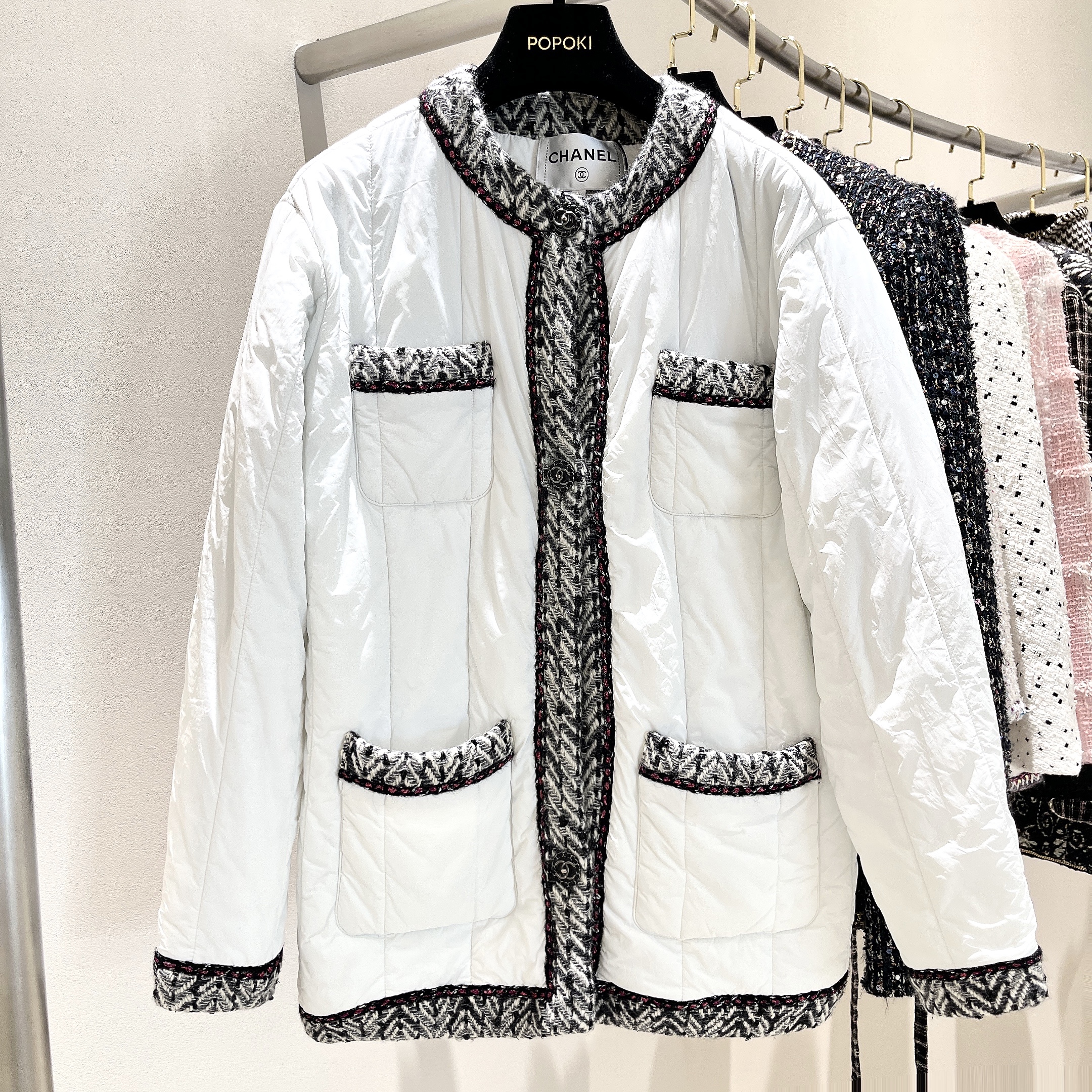 95新 Chanel/香奈儿  棉服外套/34码 /ppk32609/18年秋冬高级成衣