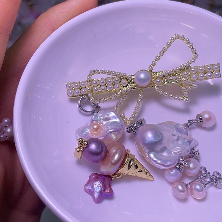 合金淡水珍珠颈饰09