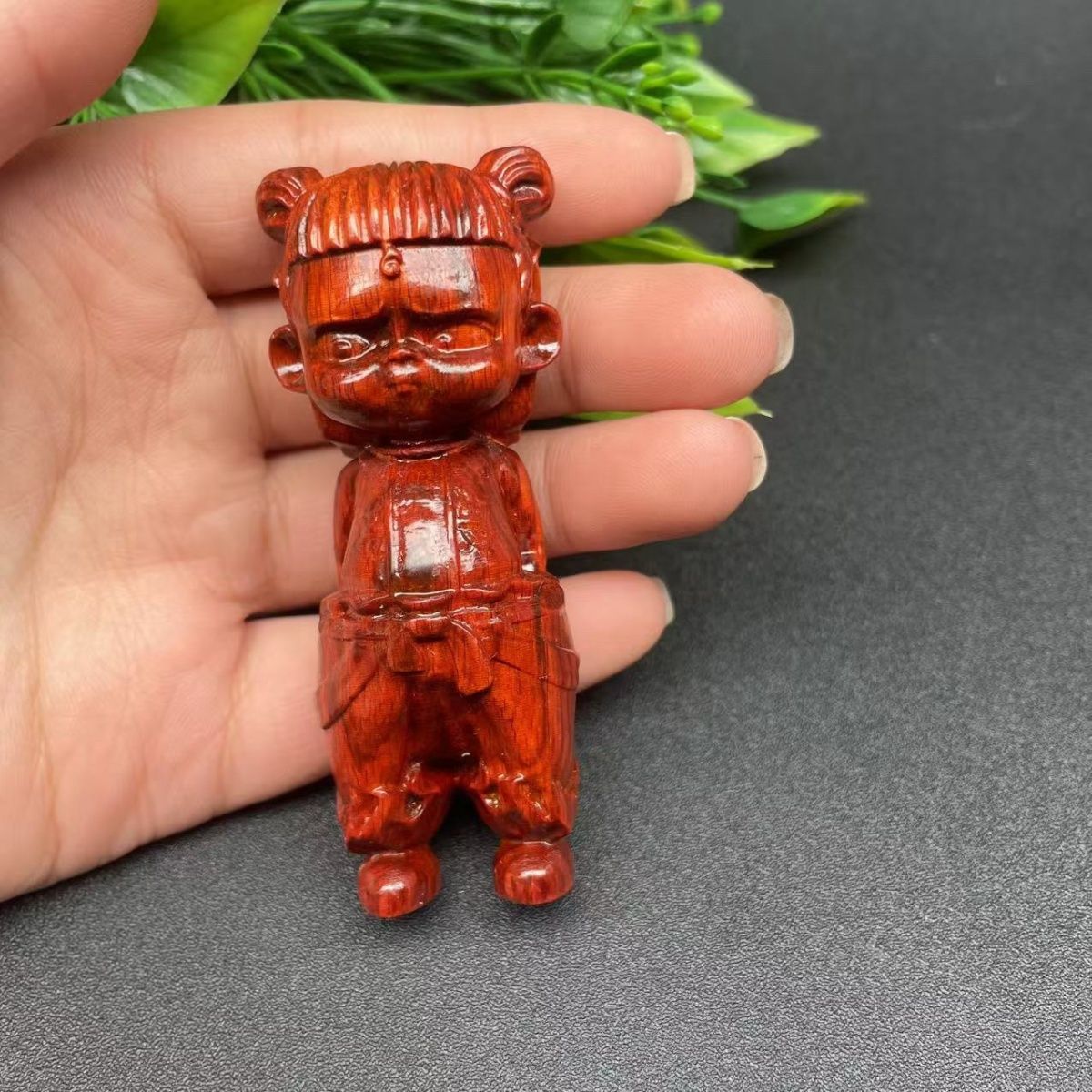 哪吒之魔童降世紫檀木雕刻小摆件把玩件儿童小礼品