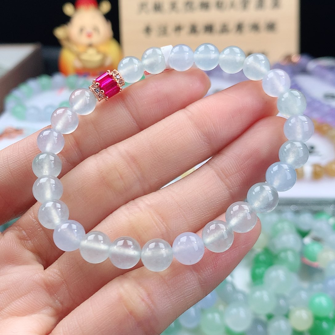 翡翠手链未镶嵌卡7