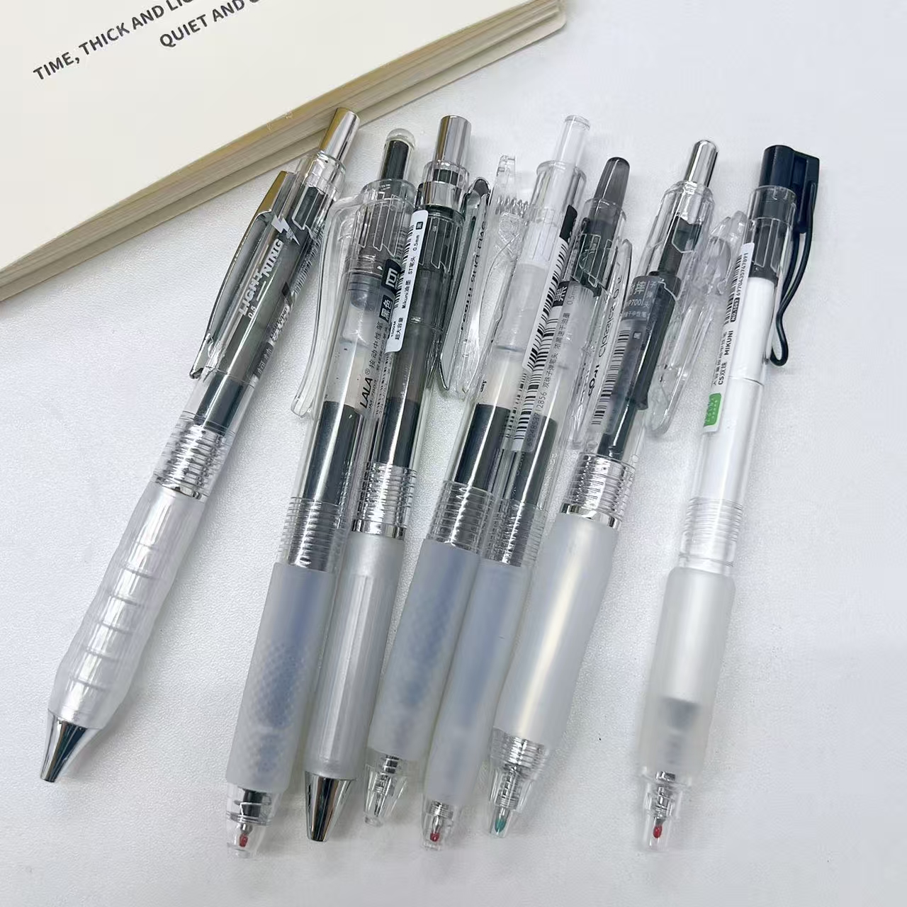 【黑墨-7支】C08闪电银甲顺芯金羽毛巨能写少年有志