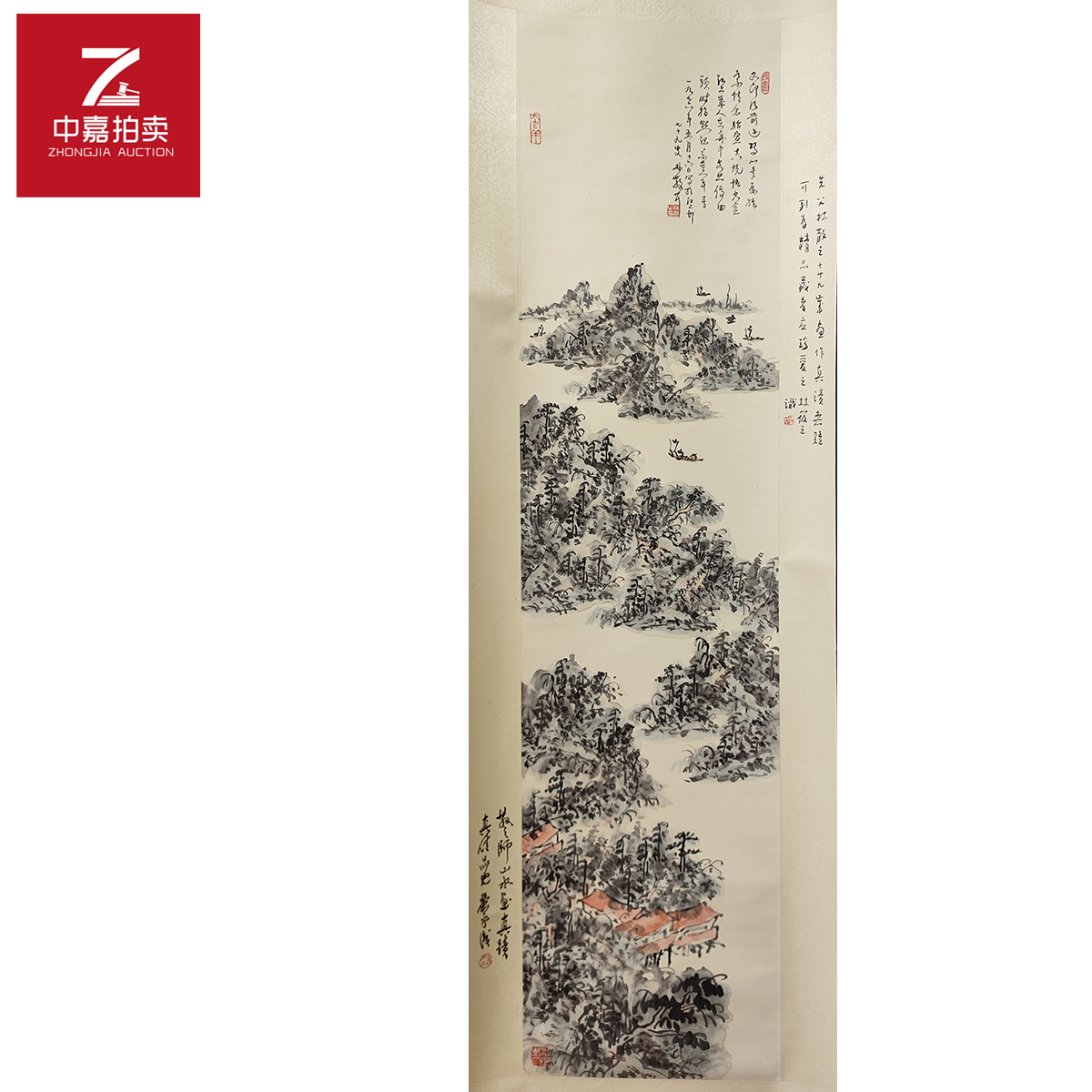 2-2-4 0005LSZ绘画立轴山水140x33