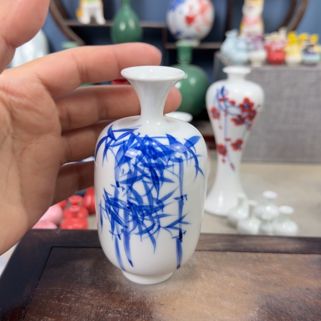 陶瓷手工小花器摆件