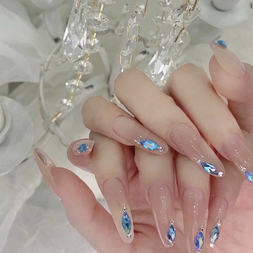 050 【施】满手材料包施华洛施家水晶美甲饰品美甲钻穿戴甲马眼050