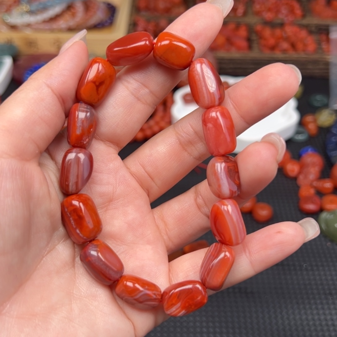 南红玛瑙未镶嵌项链