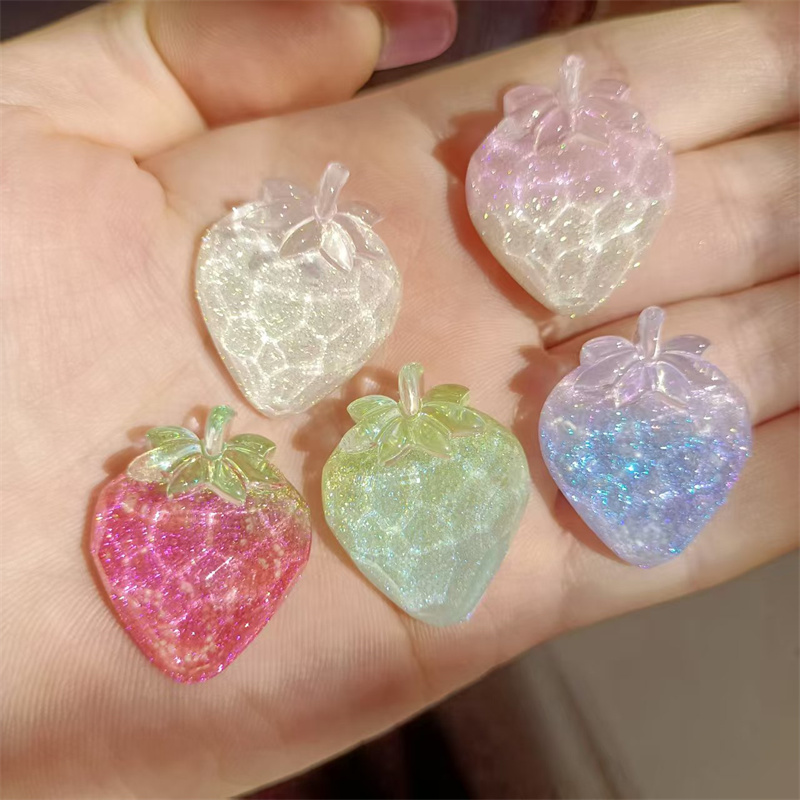【许愿+对碰+隐藏】混拆草莓海星兔头叉子夜光手工DIY树脂饰品