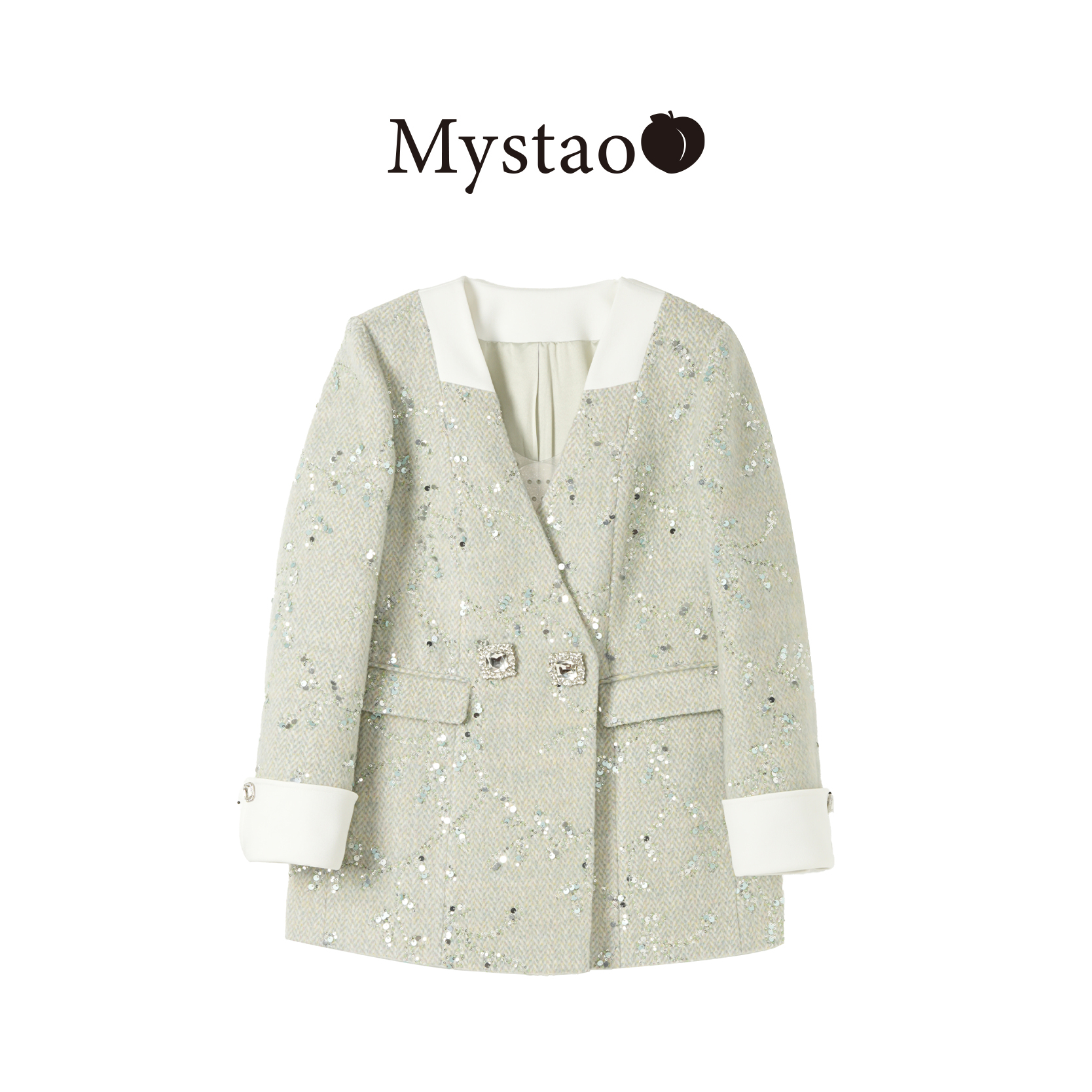 MYSTAO原创高定【幻境琉璃】法式小香风设计感精致大衣外套T53E0244