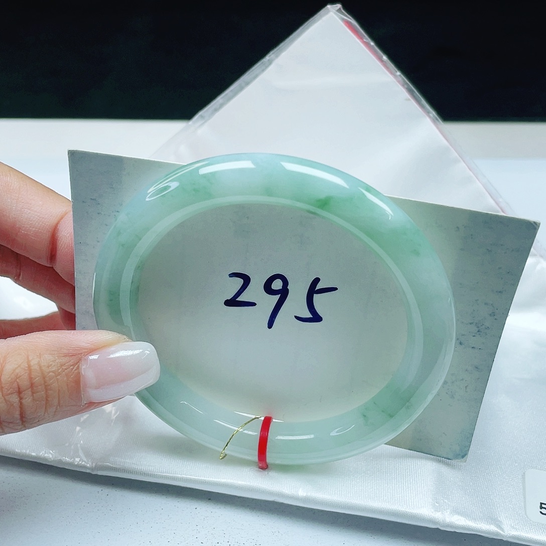 翡翠未镶嵌手镯 圆条55+