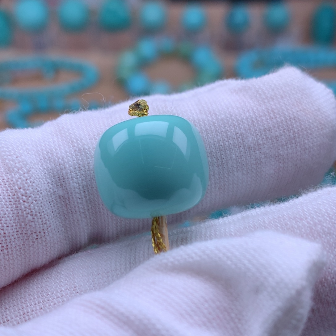 绿松石未镶嵌珠宝奇石15.3mm