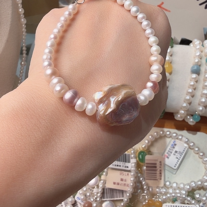 手绳淡水珍珠合金