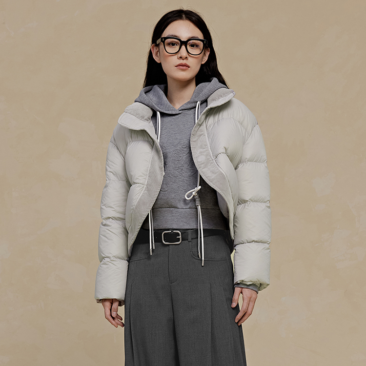 【银泰百货OH】pit复古短款女冬装加厚保暖小众羽绒服110B440193