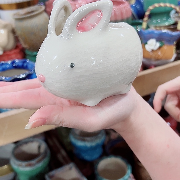 有孔，凑单福利满10元发货陶瓷多肉花盆！