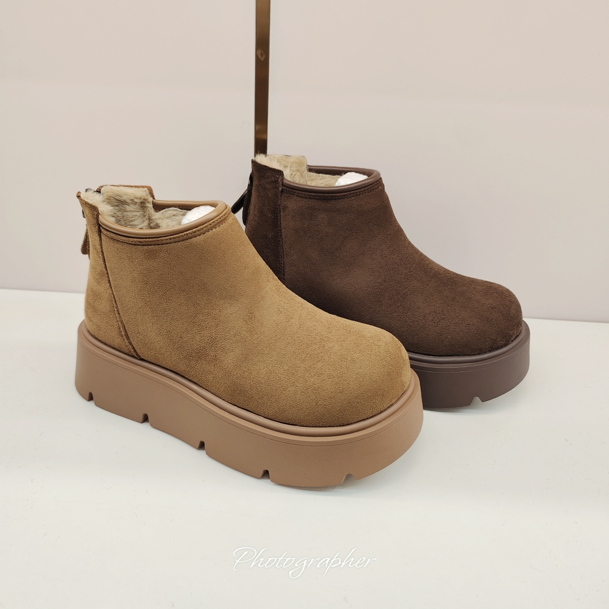 花花家实体店新款1999加绒加厚高帮勃肯鞋厚底冬季保暖雪地靴短靴