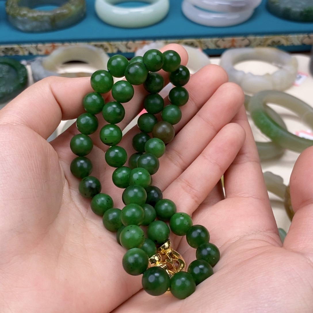 和田玉手串未镶嵌潇*月