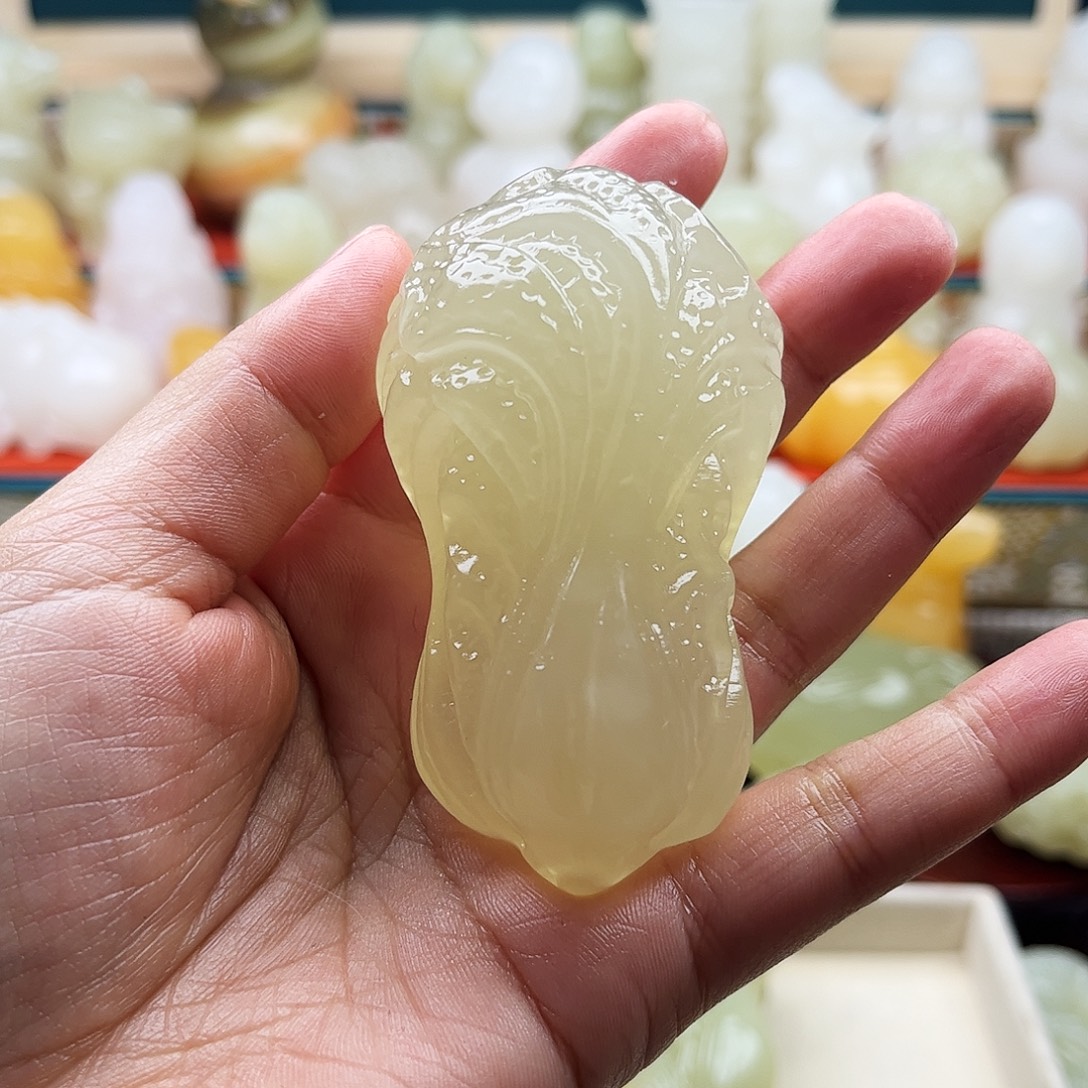 学***超石材白菜收吧摆件