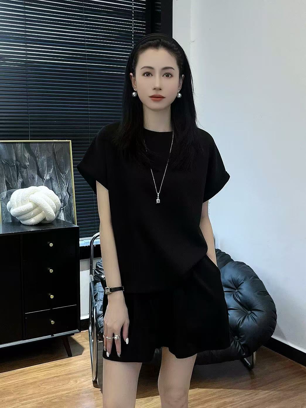 【Si&华严选】搭配一整套运动套装短裤两件套小个子宽松运动服9801