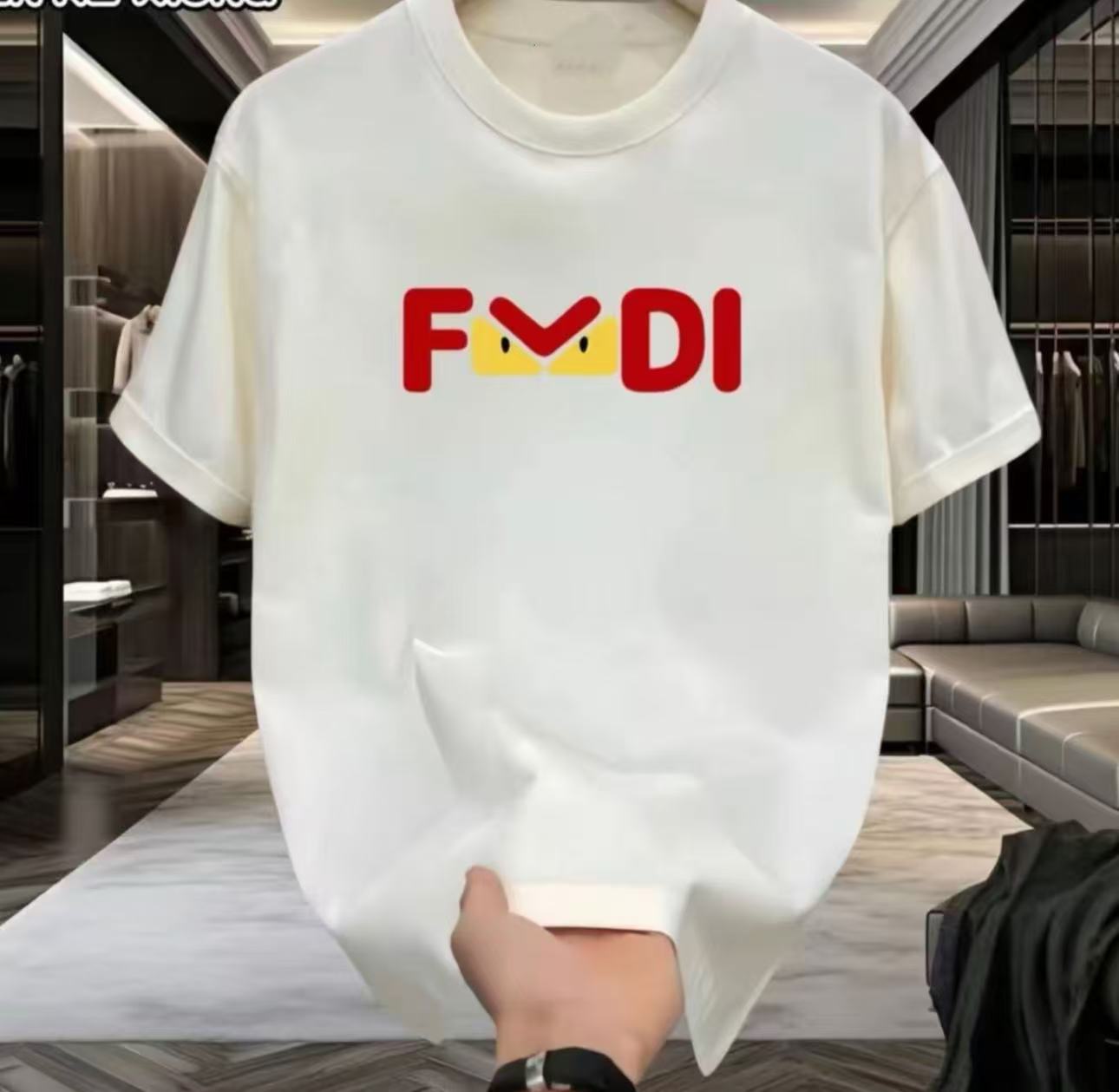 夏季短袖男女休闲上衣透气时尚百搭圆领印花T恤 FFF