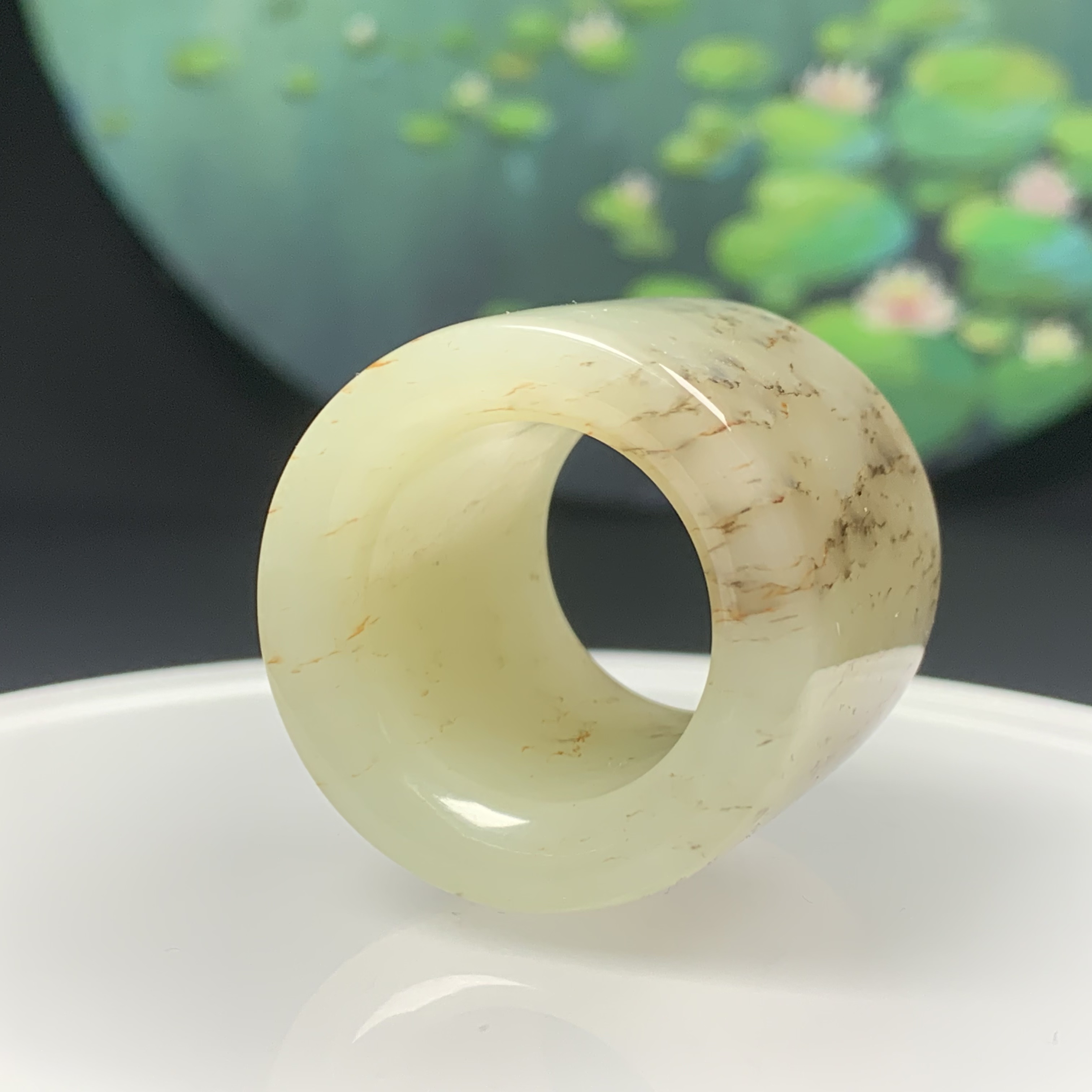 D4164珠宝玉石精选和田玉扳指