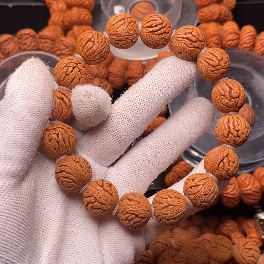 桃核手串精品绣球手串1.5