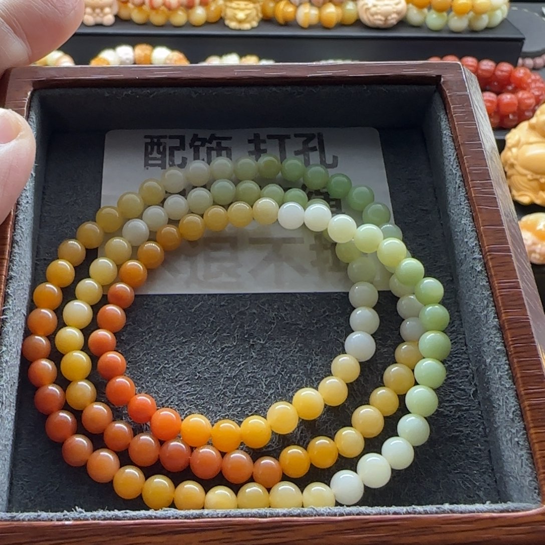 石英质玉（缅黄）未镶嵌手串