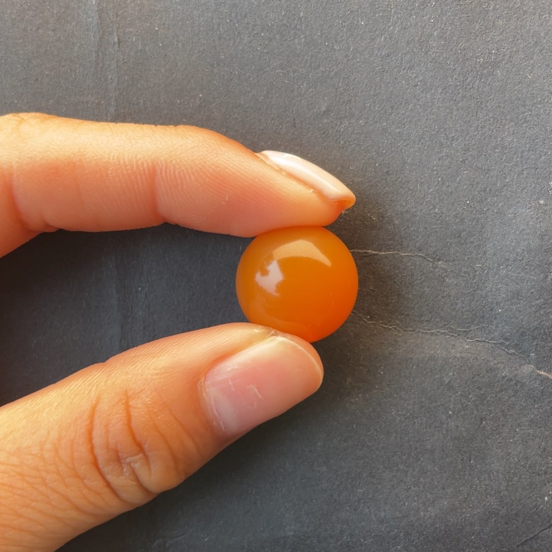 石英质玉黄蜡石珠子未镶嵌光*哥