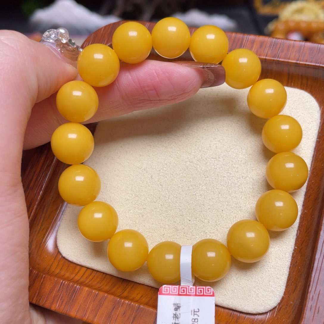 未镶嵌蜜蜡手链手串