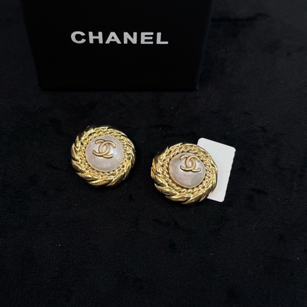 95新 Chanel/香奈儿 香奈儿麦穗珠珠耳夹