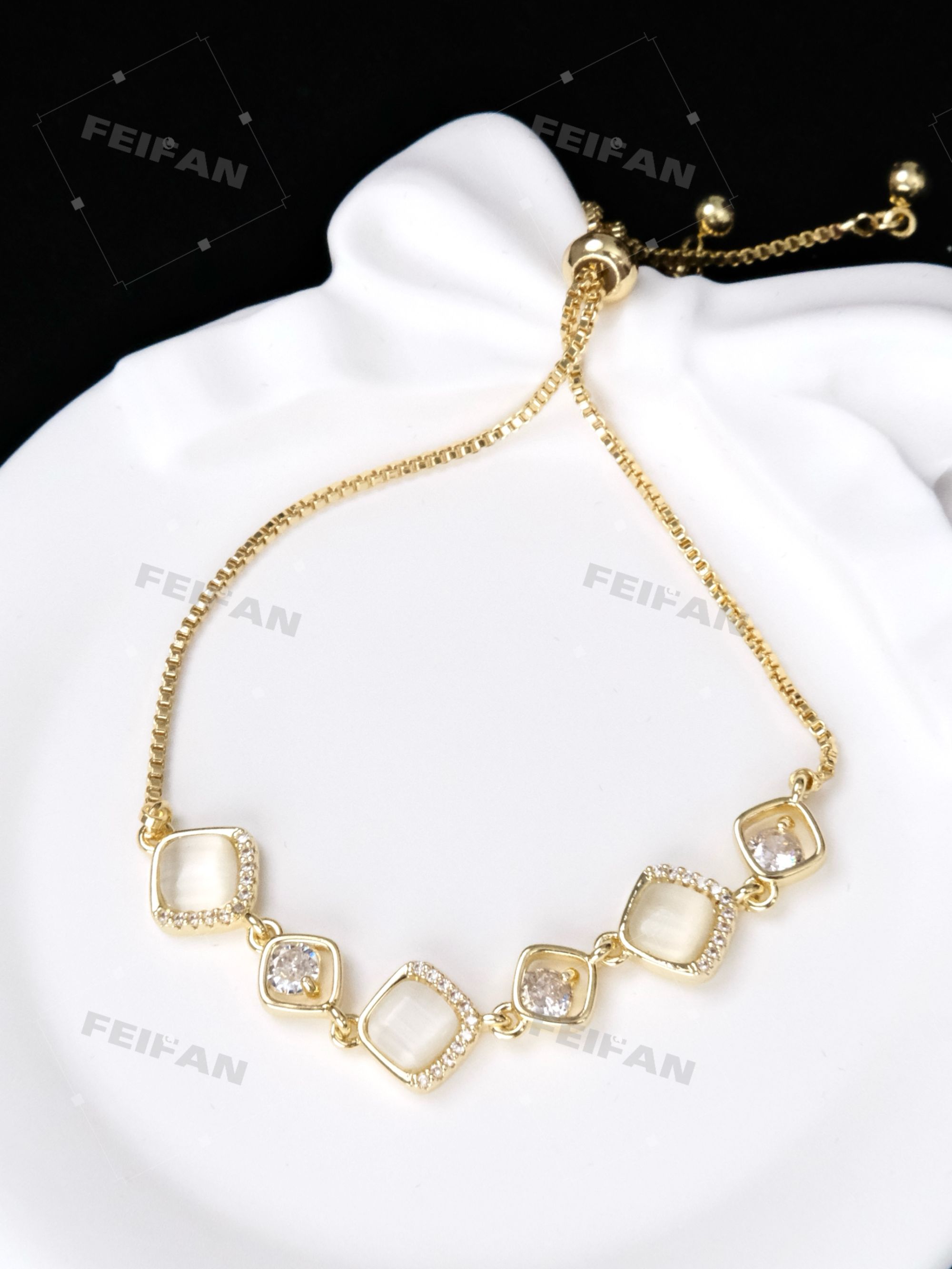 纯铜石英石手链 优雅白月光日韩风秋冬手链#闺蜜#约会#礼物#学生