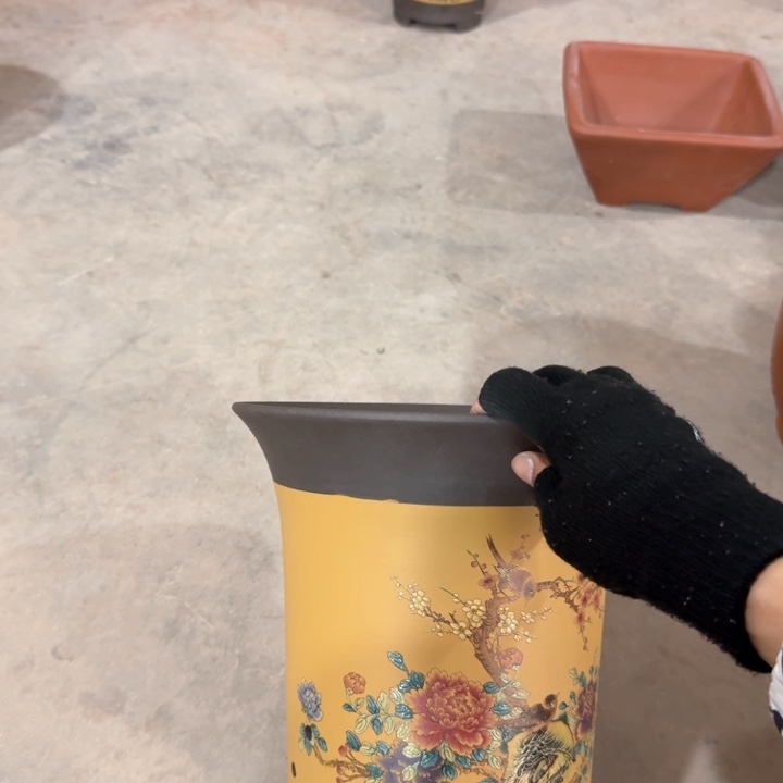 紫砂紫砂花盆口径23/25