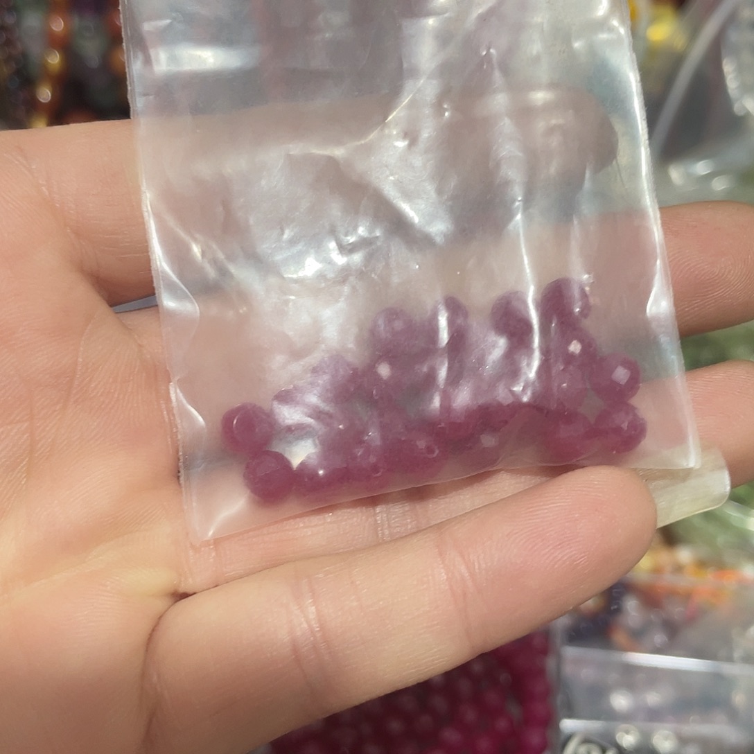 直***_玛瑙/玉髓合金珠宝半成品天然红宝石卡6打包