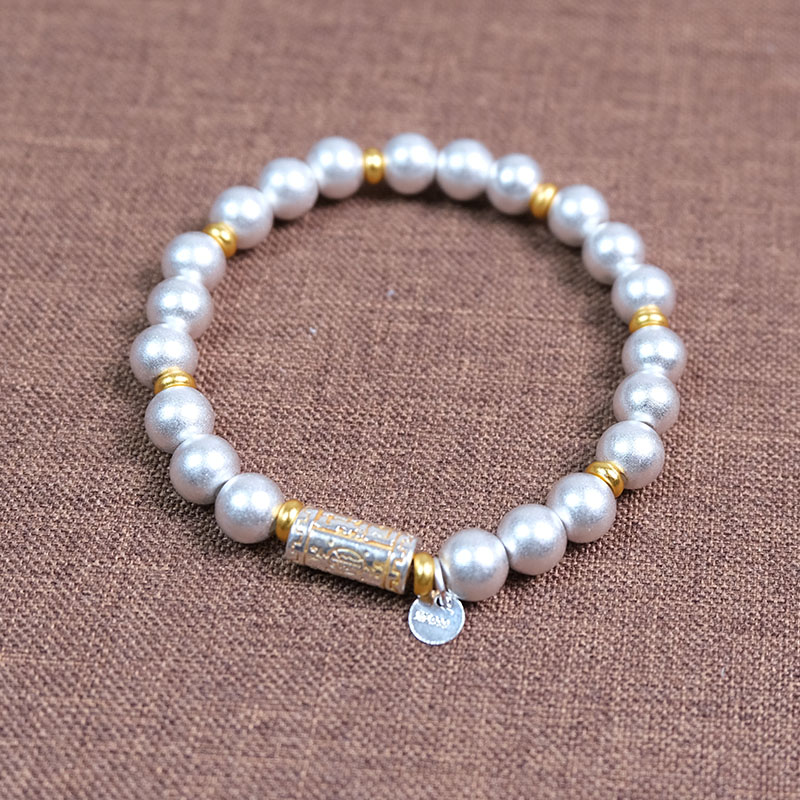 999.9银 磨砂豆豆珠 护身符 送女友 礼物