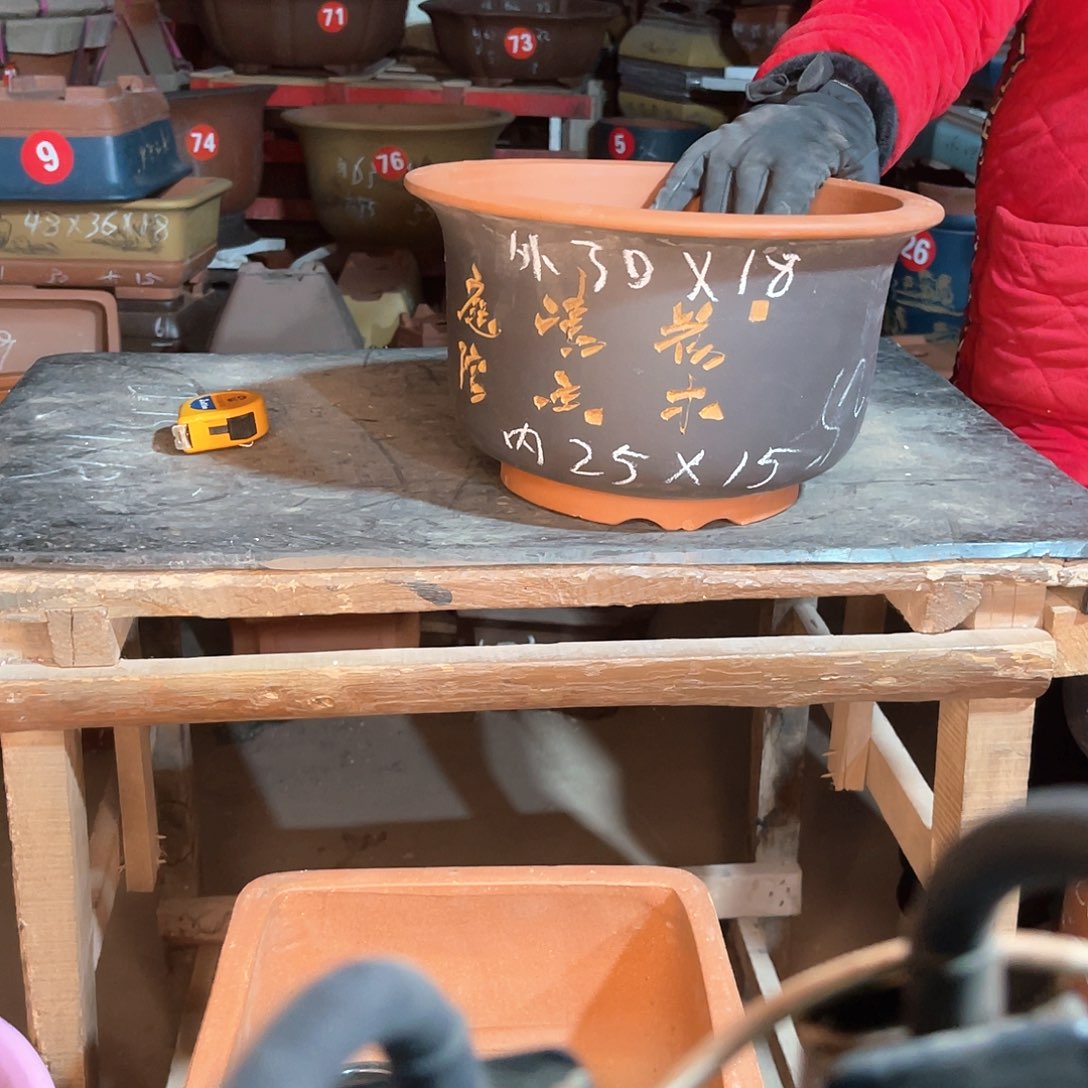 紫砂花盆金钟盆一个