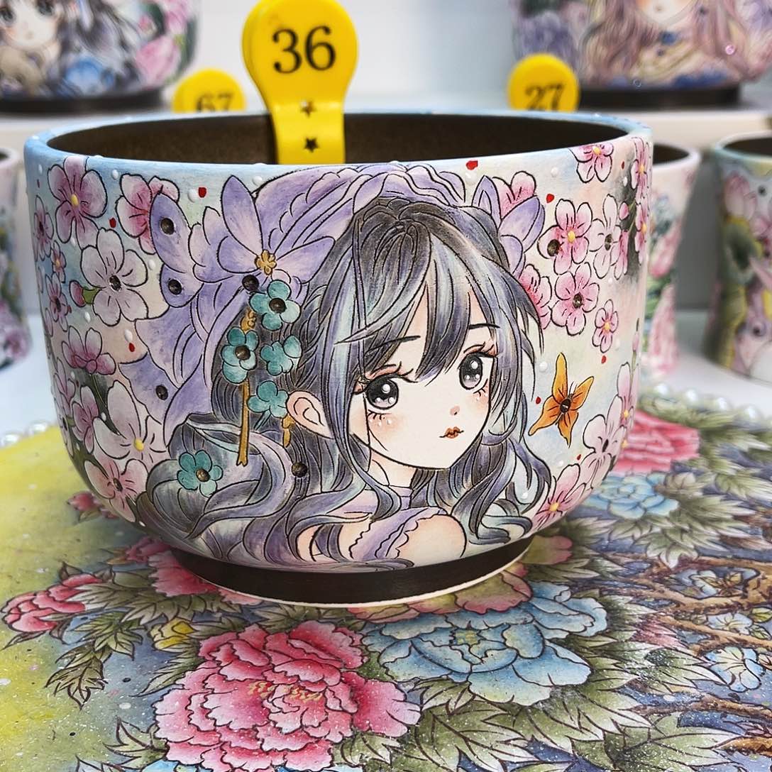 红陶薄雾花盆一物一拍