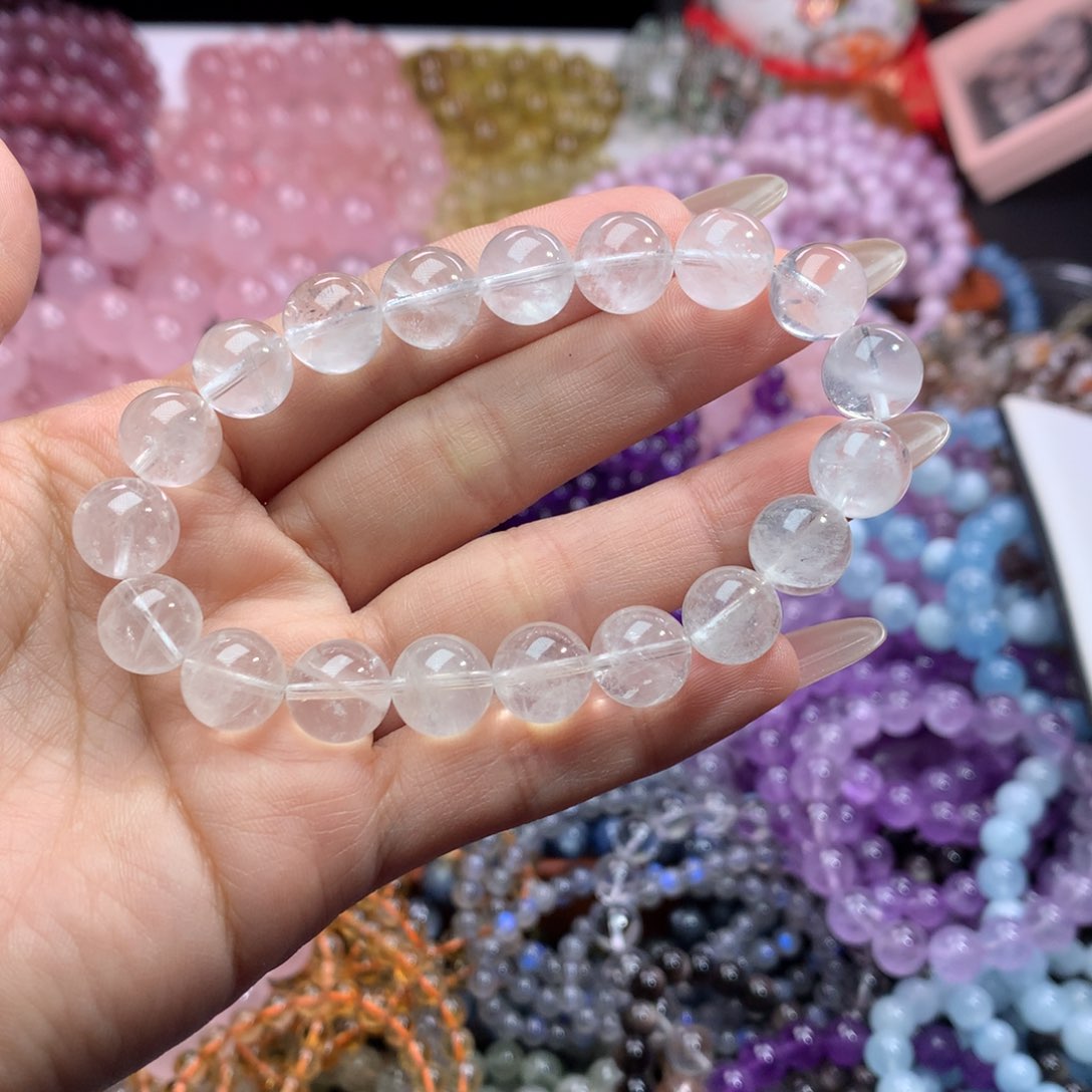 水晶手链未镶嵌 白幽灵白兔毛卡10.5+