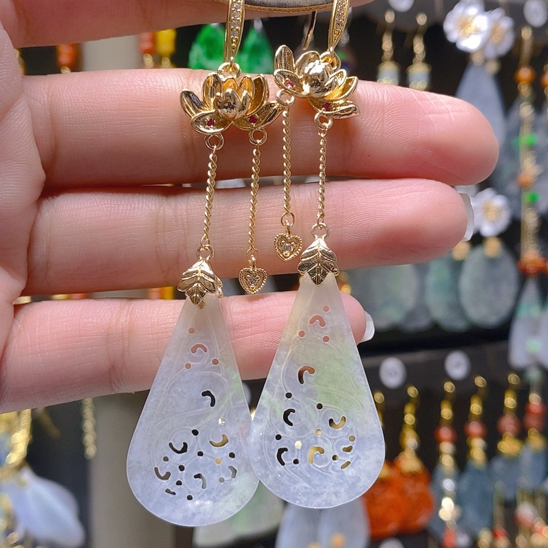 未镶嵌翡翠耳饰翡翠