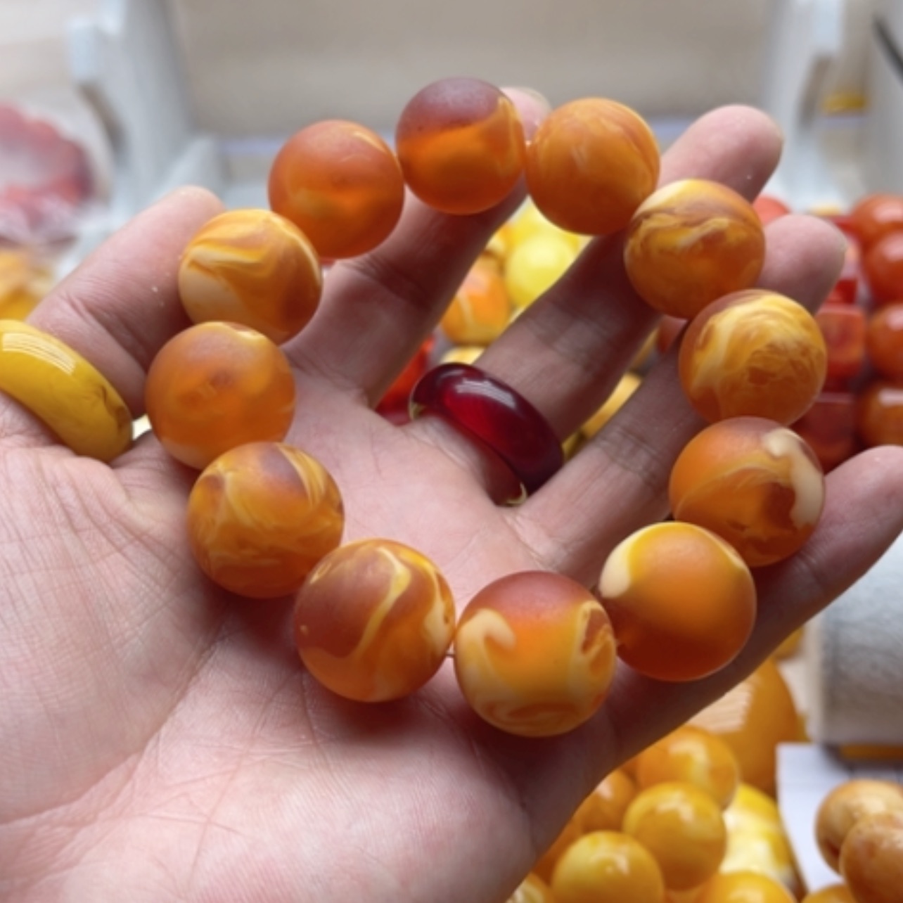 【闪购商品】树脂制品睦*堂手串虎皮