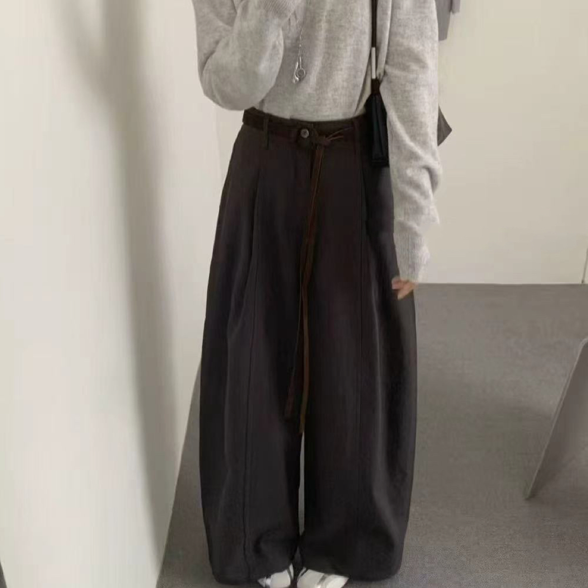 秋冬加厚新款高品质韩版休闲气球裤